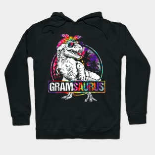 Gramsaurus Dinosaur Gram Saurus Family Matching Tie Dye Hoodie